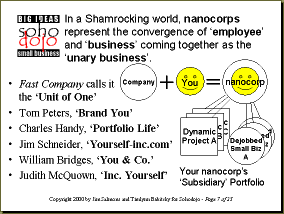 Nanocorps are 'corporate conglomerates of one'...